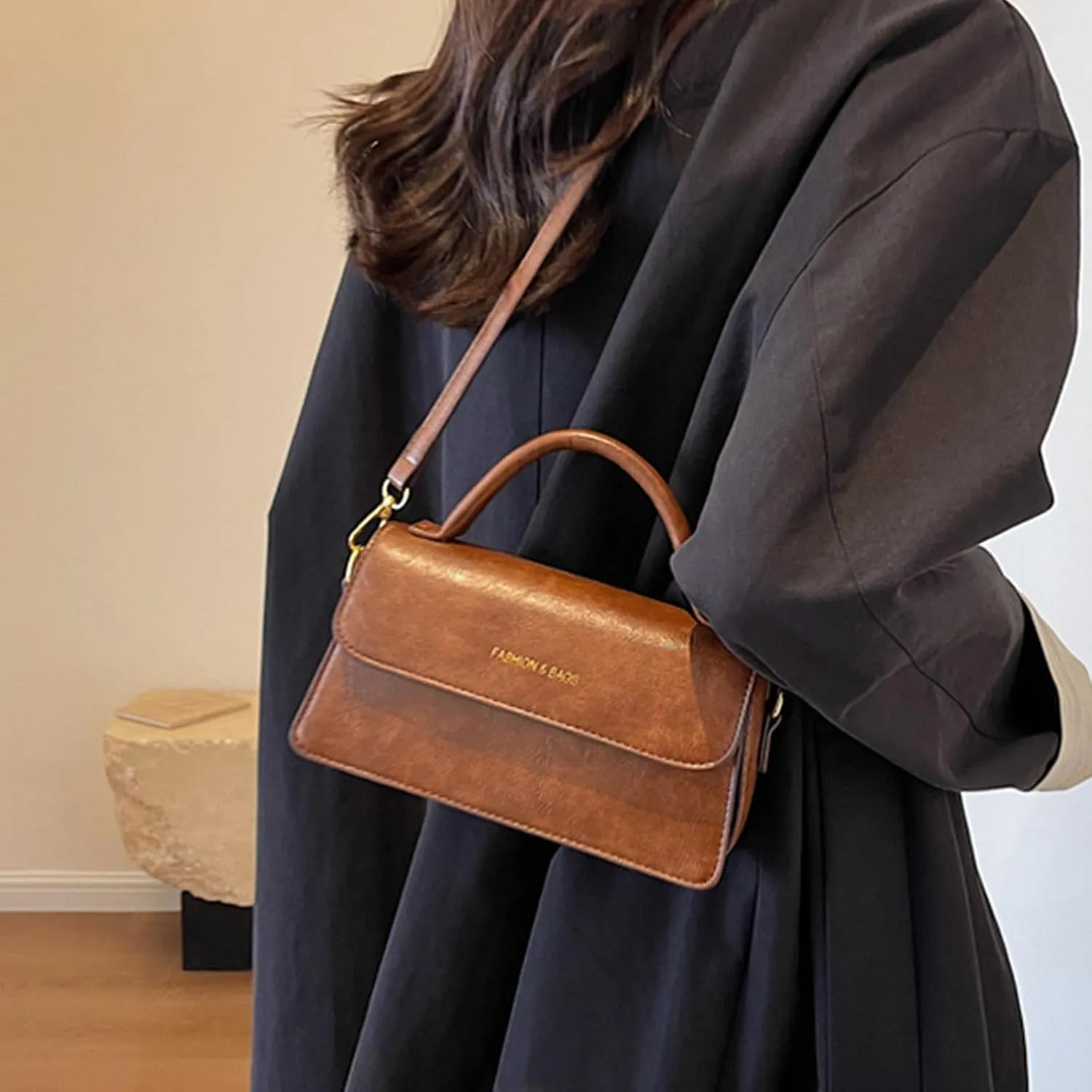 Shoulder Bags Retro Classic Purse Clutch Shoulder Simple HandBag with Zipper Closure Crossbody for Women