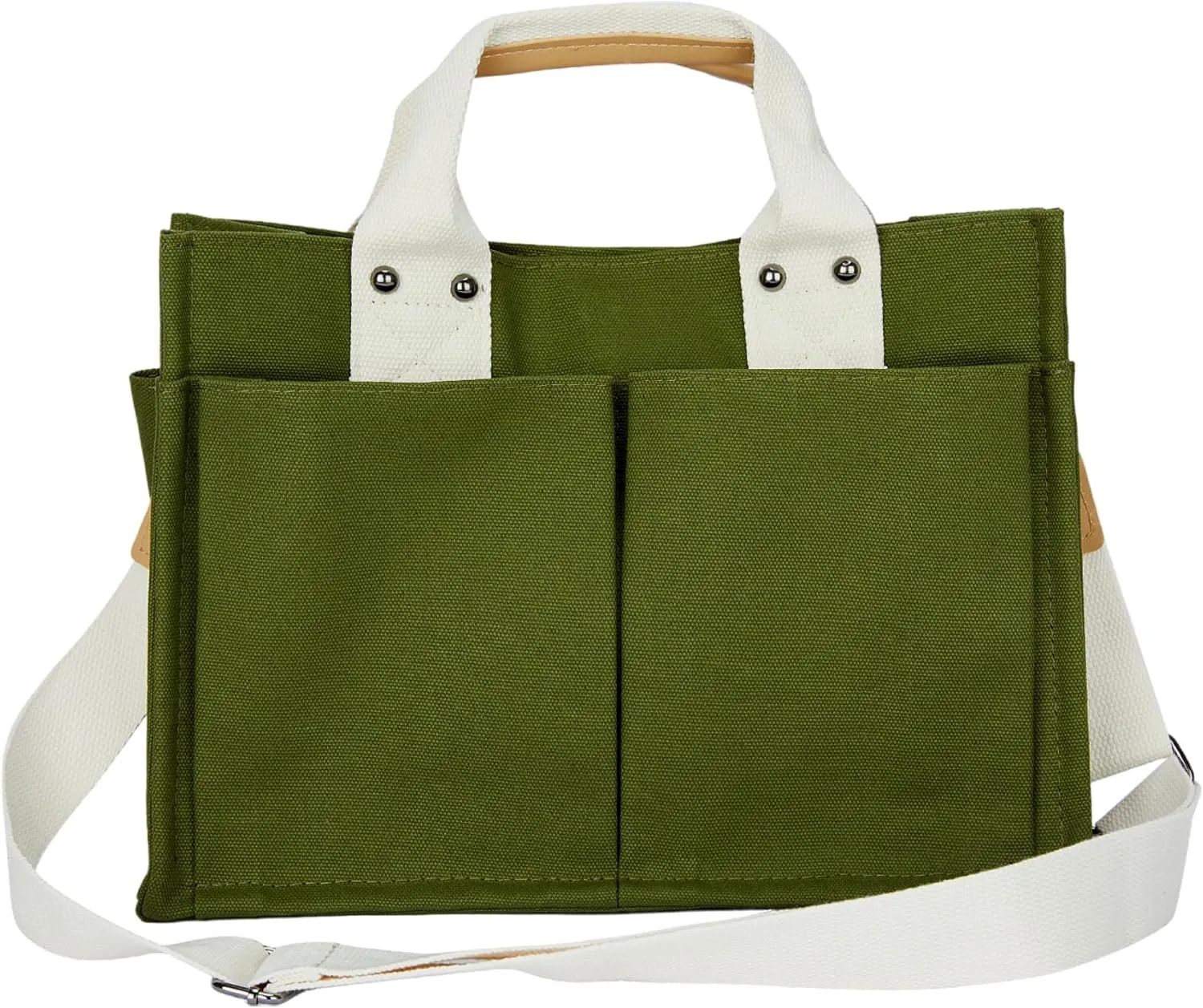 Simple and Fashionable Multi Pocket Canvas Tote Bags for Women