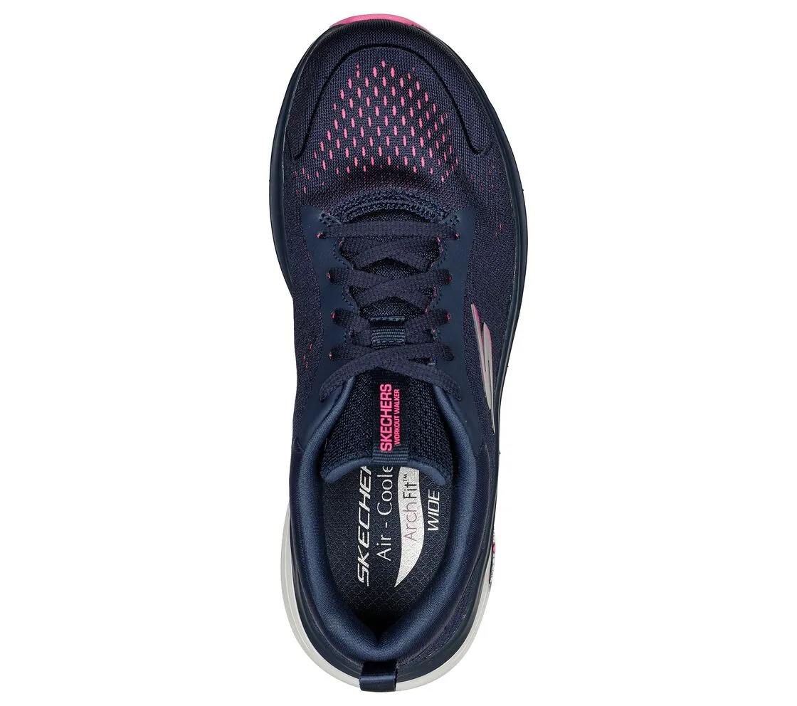 Skechers Women's 124933/NVHP GO WALK Workout Walker - Outpace Trainers Navy Hot Pink
