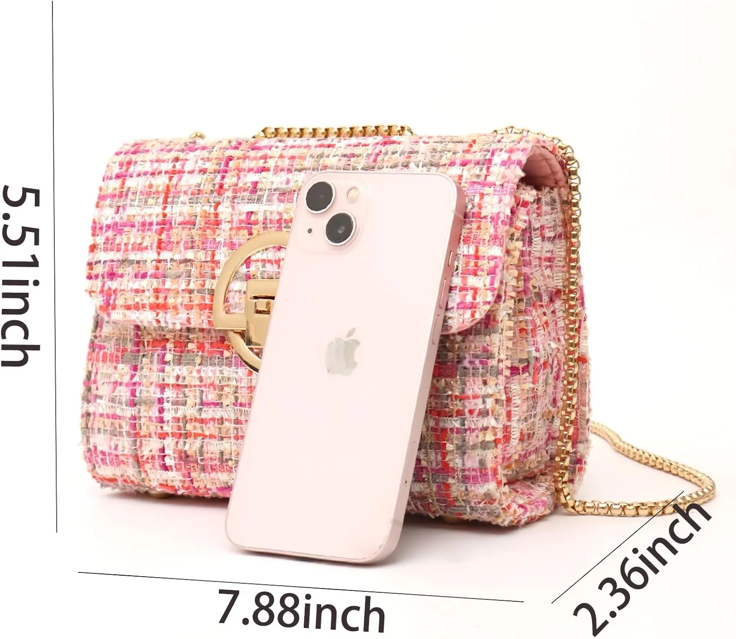 Small Crossbody Bags for Women Leather Shoulder Bag with Chain Trendy Designer Clutch Satchel Ladies Evening Bags