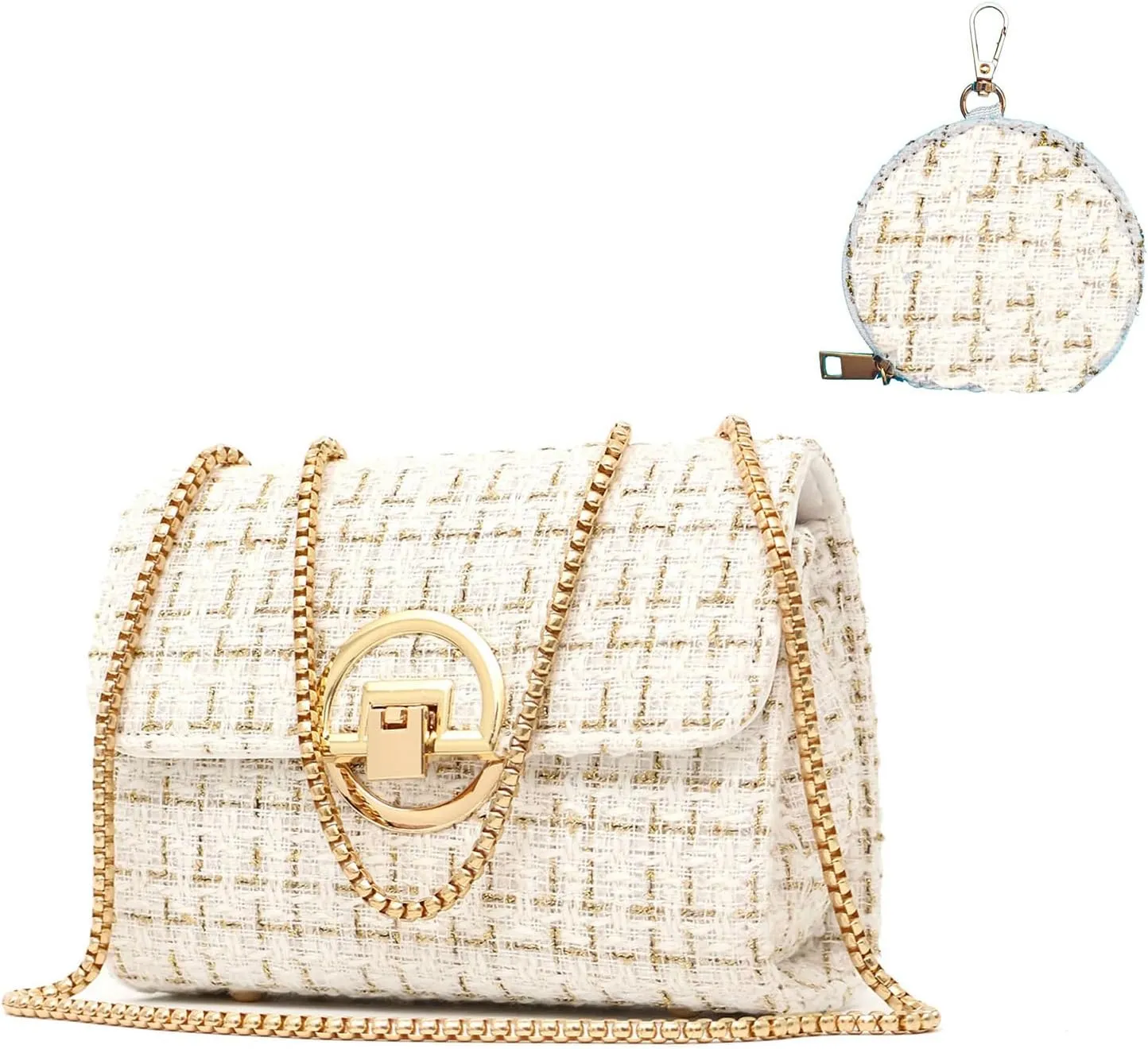Small Crossbody Bags for Women Leather Shoulder Bag with Chain Trendy Designer Clutch Satchel Ladies Evening Bags