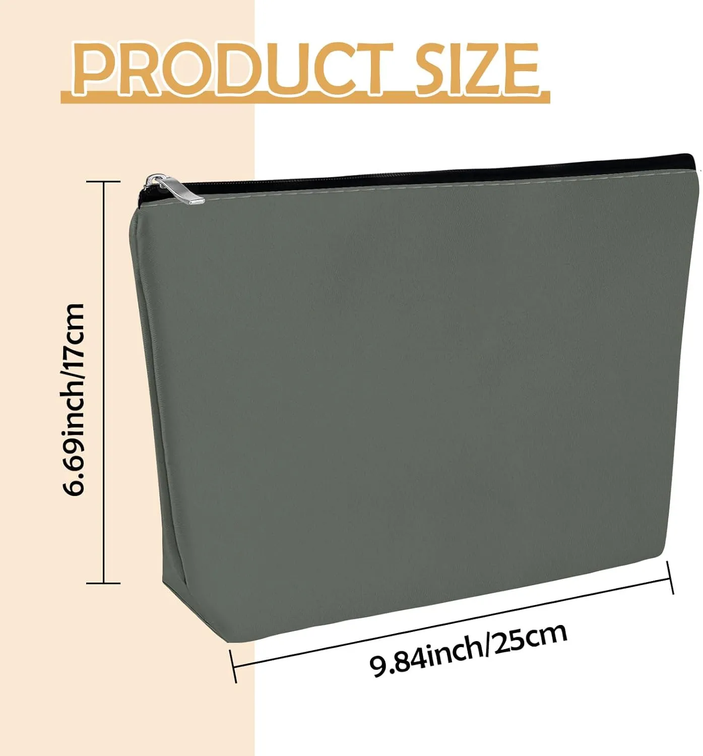 Small Makeup Bag for Purse Zipper Cosmetic Bag Craft Makeup Pouch Mini Travel Cosmetic Bag Portable Versatile Bag Accessories Make Up Organizer 9.8 x 6.7 Inch