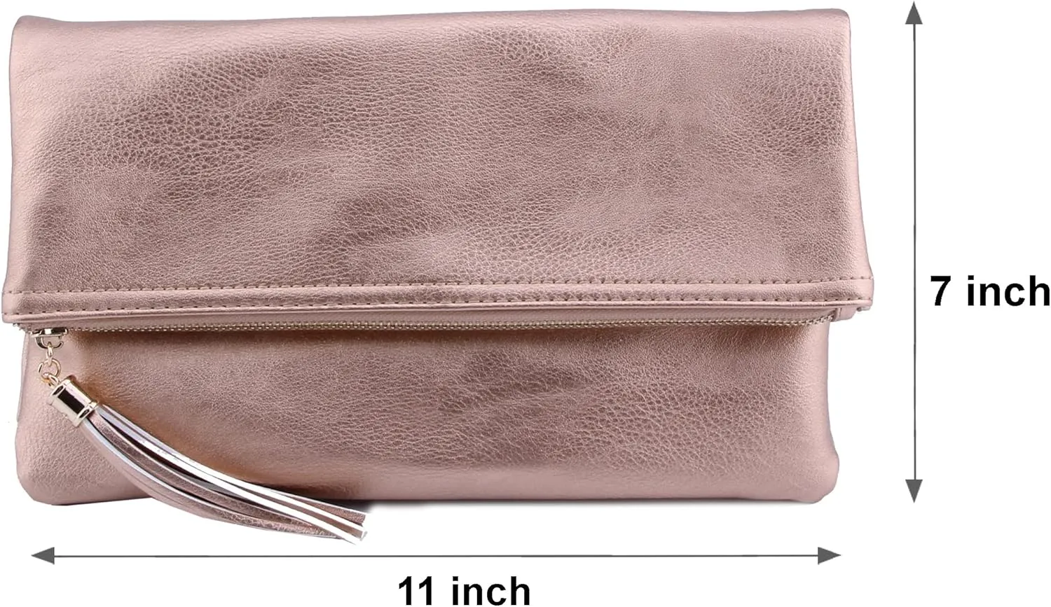 Solene Envelope Clutch Bags for Women Foldover Crossbody Tassel Wallet with Chain Strap, Elegant Evening Purse
