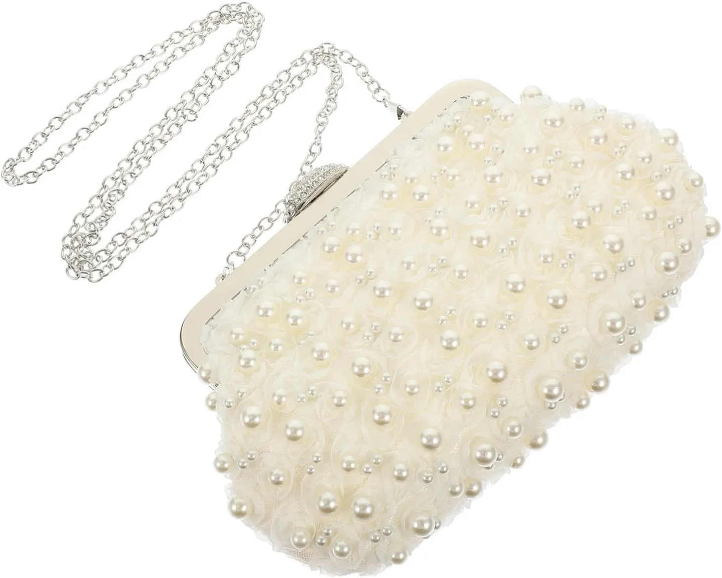 Sparkly Bag Women's Evening Clutch Purse Pearl Pink Pearl Purse for Party Women