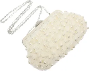 Sparkly Bag Women's Evening Clutch Purse Pearl Pink Pearl Purse for Party Women
