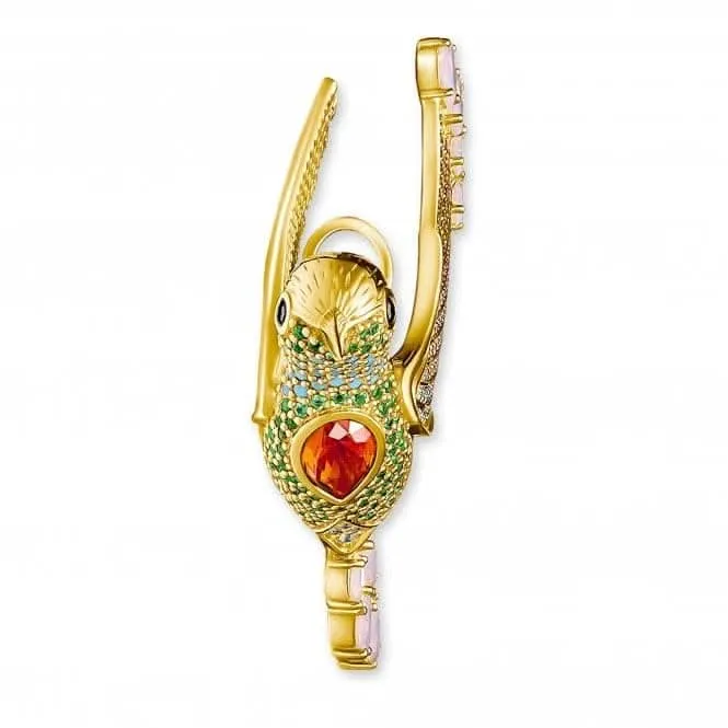 Sterling Silver Gold Plated Colourful Hummingbird Pendant PE875-488-7