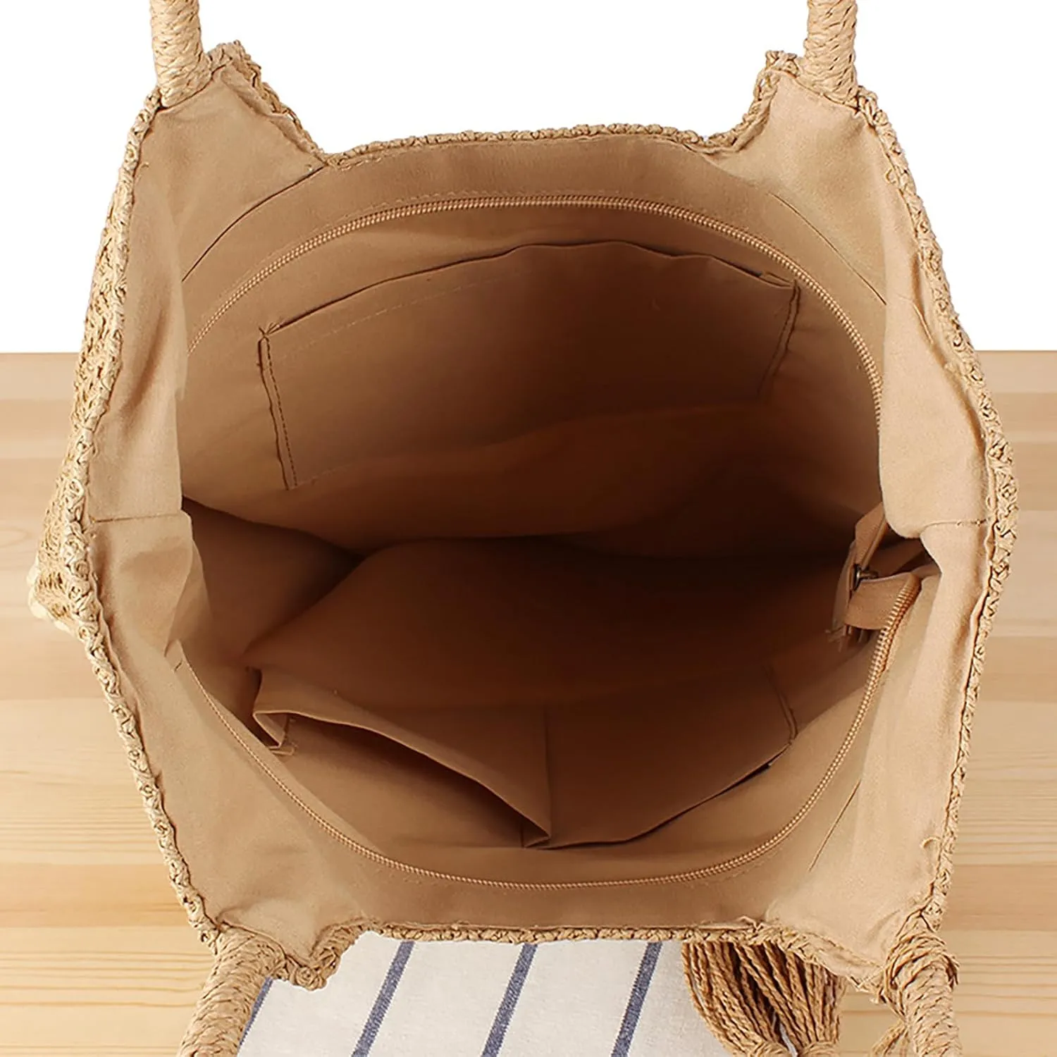 Straw Woven Crossbody Bags Top-Handle Bags for Summer Woven Tote Bag Crochet Handbag Handmade Bag