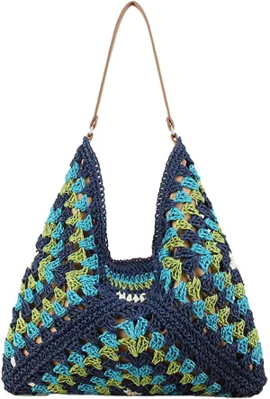 Straw Woven Tote Bag for Summer Fashion Woven Crossbody Bags Shoulder Bags Crochet Handbag Beach Vacation Bag