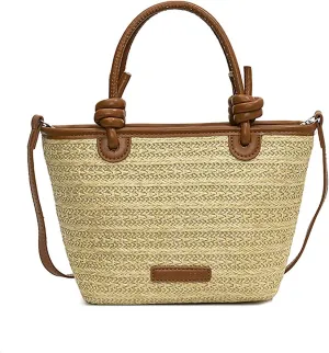 Straw Woven Tote Bag for Summer Woven Crossbody Bags Shoulder Bags Crochet Handbag Dense Woven Bag