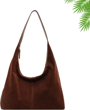 Suede Hobo Bag for Women,Suede Tote Bags for Women Work Bags, Slouchy Bag Hobo Handbag