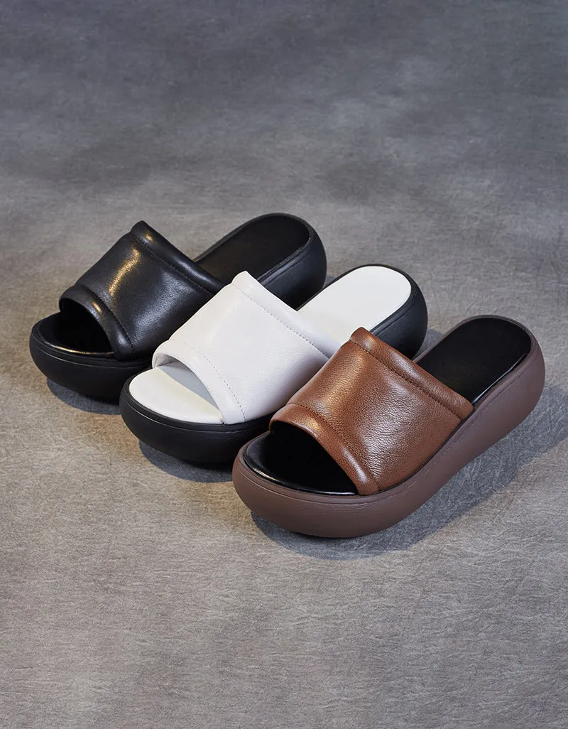 Summer Simple Retro Wedge Slippers