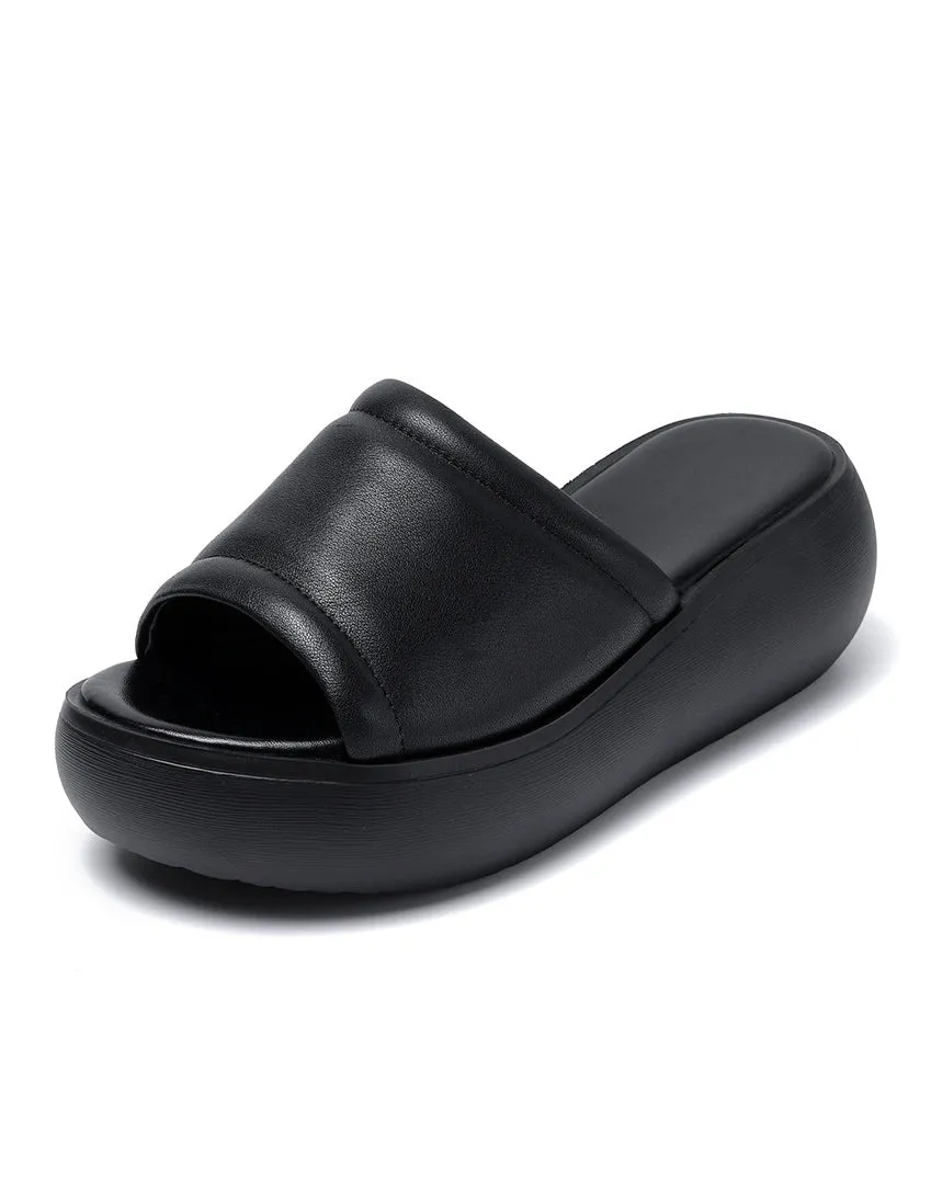 Summer Simple Retro Wedge Slippers