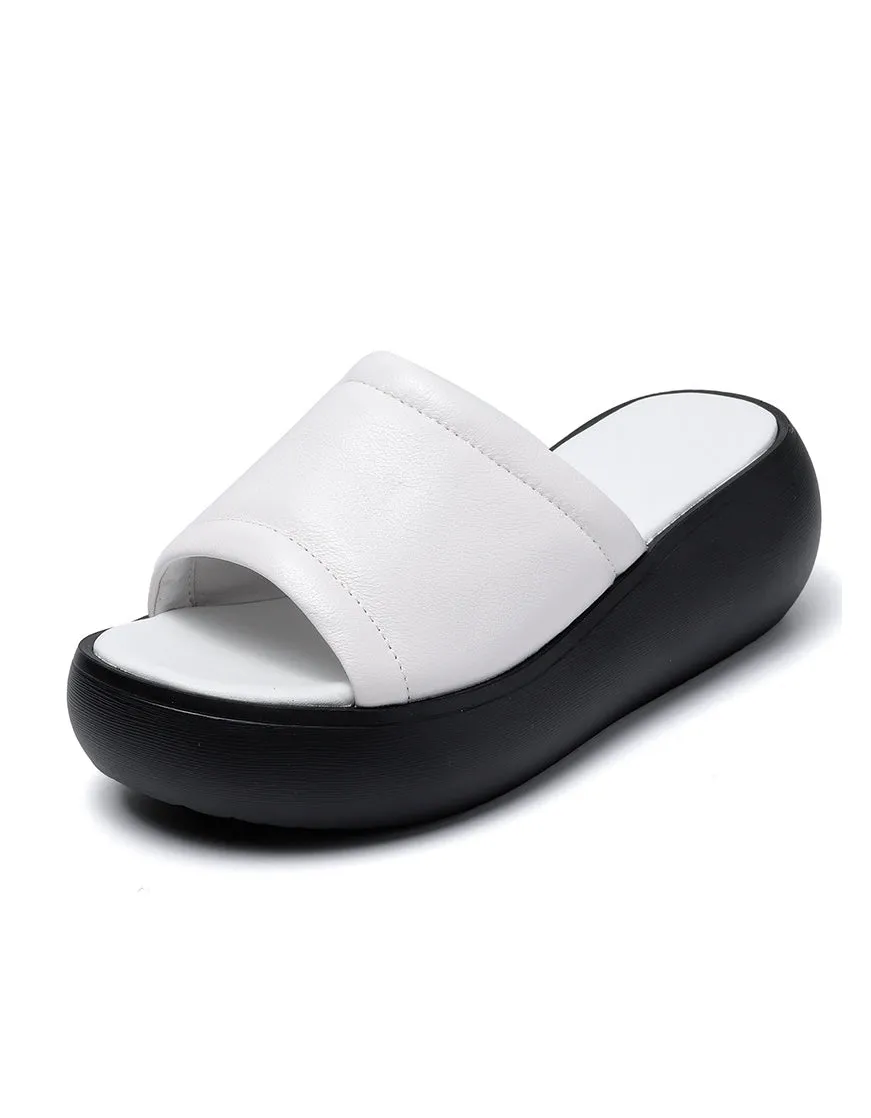 Summer Simple Retro Wedge Slippers