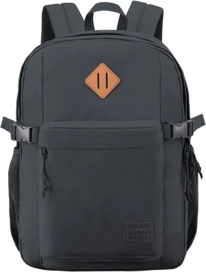 SUPACOOL Casual Backpack For School, Classical Travel Backpack for Men and Women, Bookbag for Boys, Girls and Kids, Laptop Compartment(Dark Grey)