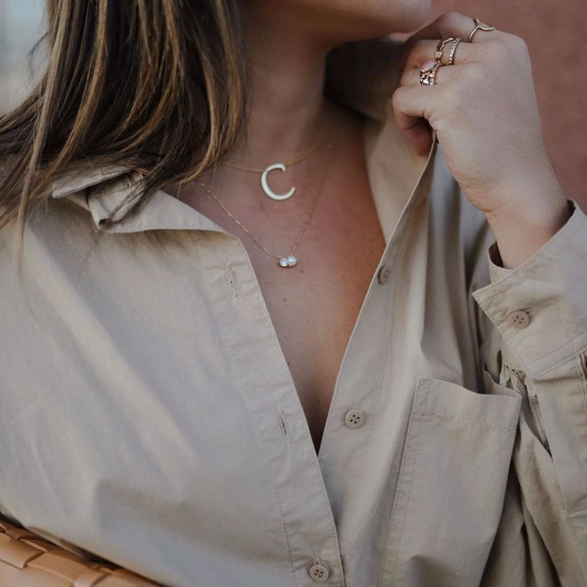 The Sis Kiss Statement Initial Pendant