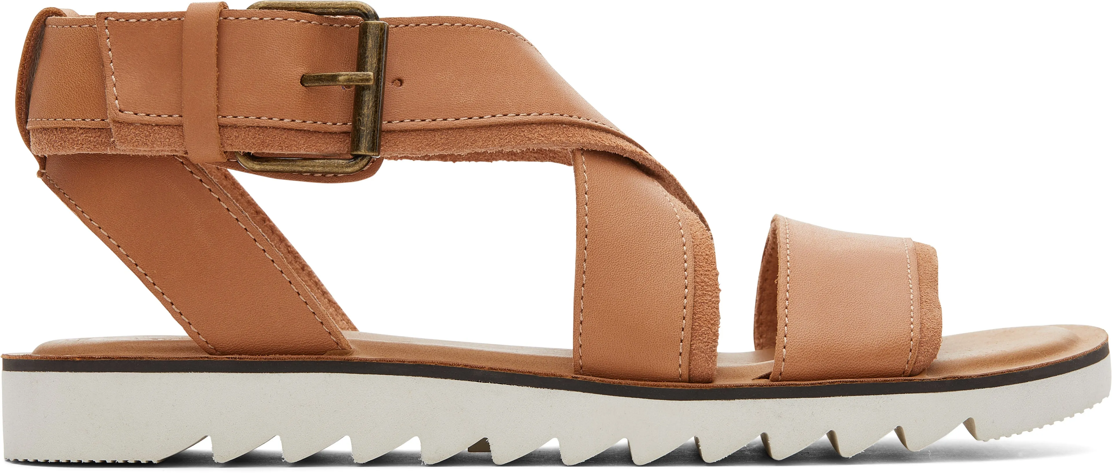 Toms Women Sidney Tread Warm Beige Leather Suede