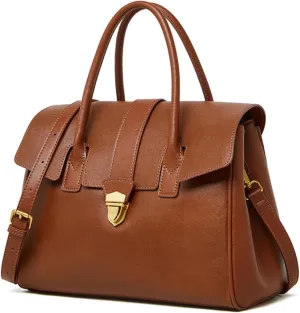 Top handle Handbag for WomenGenuine Leather Tote Retro Satchel Tote bags briefcases fashionable commuter bags