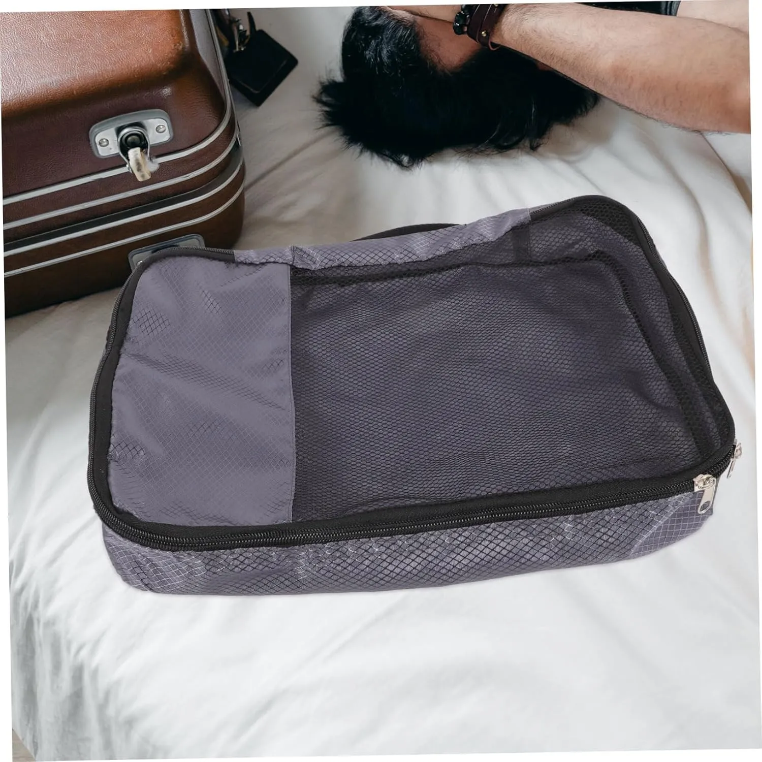 Travel Bag for Women Organizer for Clothes Suitcase Storage Pouch Zipper Closure Shipping Lightweight Portable
