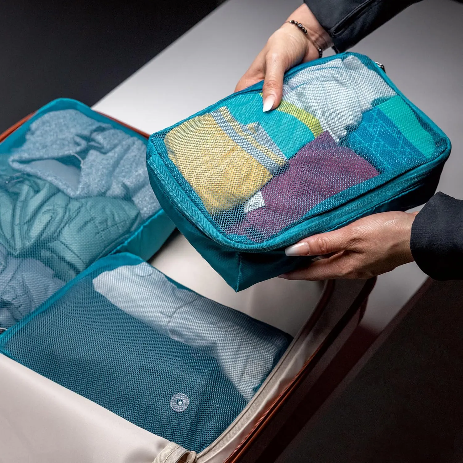 Travelon World Travel Essentials Set of 3 Soft Packing Cubes