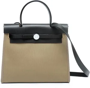 Trendy Top Handle Bags for Women,Classic Leather and Canvas Satchel small Purses Handbags Crossbody with Adjustable Strap