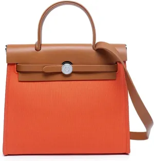 Trendy Top Handle Bags for Women,Classic Leather and Canvas Satchel small Purses Handbags Crossbody with Adjustable Strap