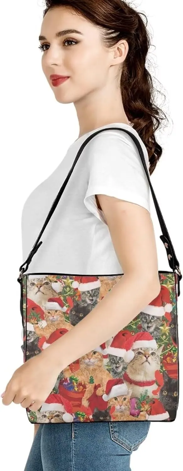 TSOVTHTID Hobo Crossbody Handbag Fashion Tote Bag for Women Leather Suitable for Work School Travel Outdoor
