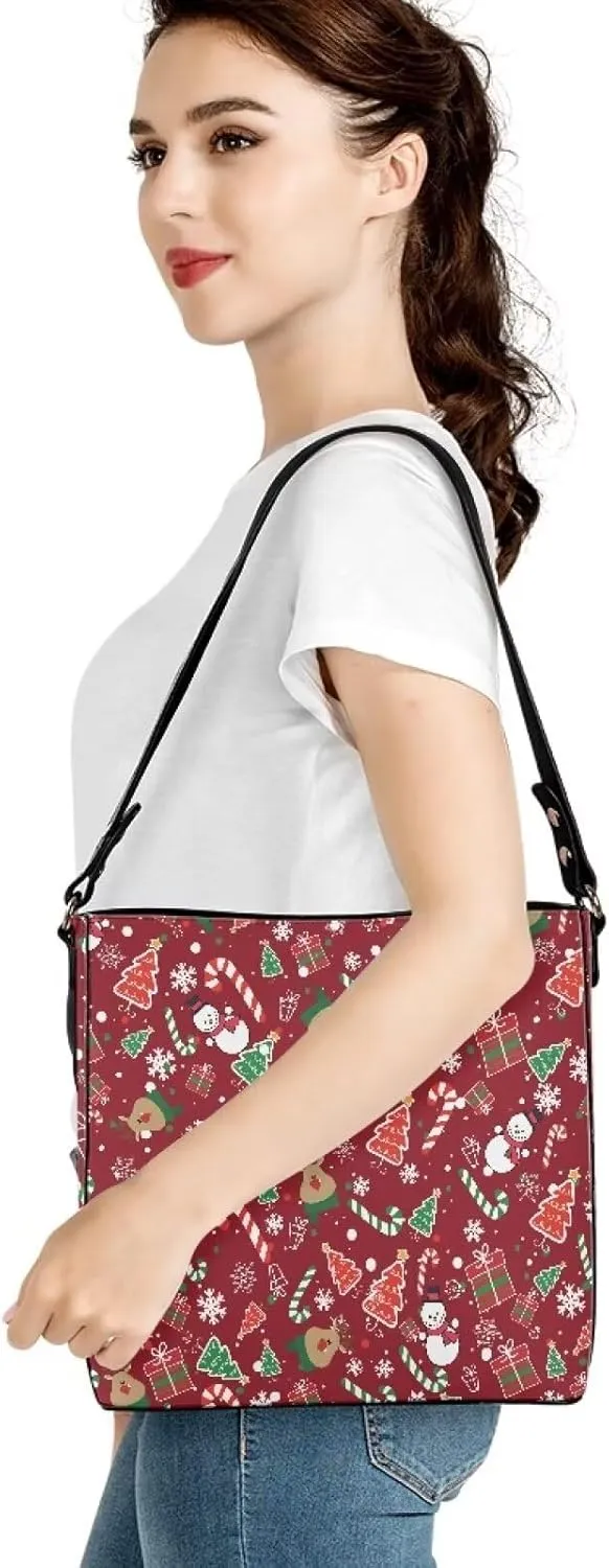 TSOVTHTID Hobo Crossbody Handbag Fashion Tote Bag for Women Leather Suitable for Work School Travel Outdoor