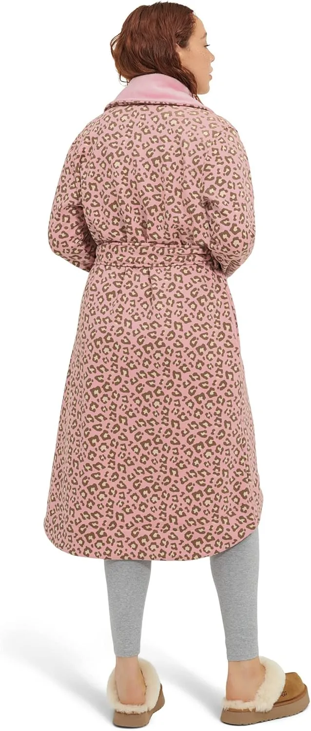 UGG Duffield II Morning Robe, Clay Pink Leopard