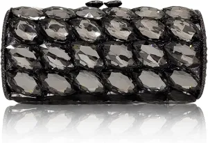 Unique Cylindrical Big Diamond Evening Bag Elegant Women Crystal Clutch Purse Dress Prom Wedding Party Bag