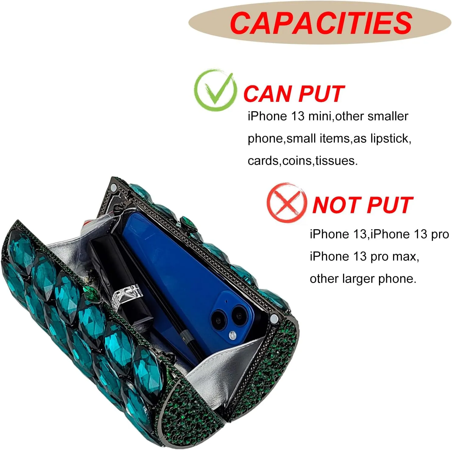 Unique Cylindrical Big Diamond Evening Bag Elegant Women Crystal Clutch Purse Dress Prom Wedding Party Bag