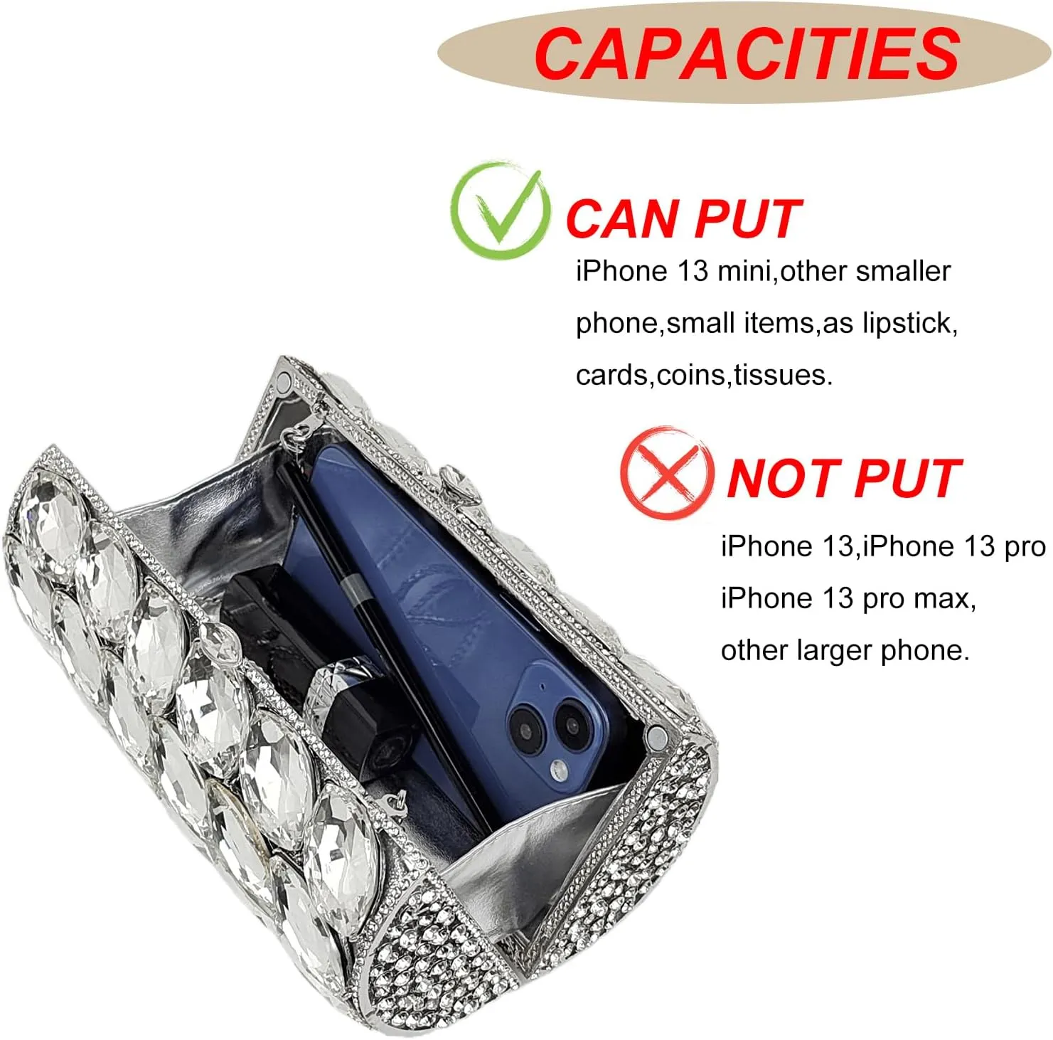 Unique Cylindrical Big Diamond Evening Bag Elegant Women Crystal Clutch Purse Dress Prom Wedding Party Bag