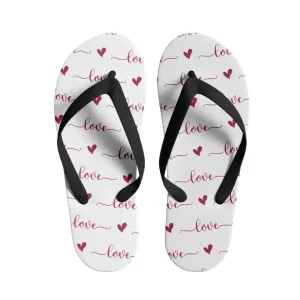 Unique Gift,Personalized Heartfelt Comfort Slippers, Custom Love Flip Flop for Valentine's Day, Unisex Flip Flop