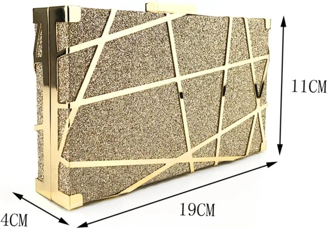 VALICLUD Clutch for Women Evening Handbag Clutch Purse Fashion Clutch Dinner Bag Miss Banquet Bag Metal Chain Bag