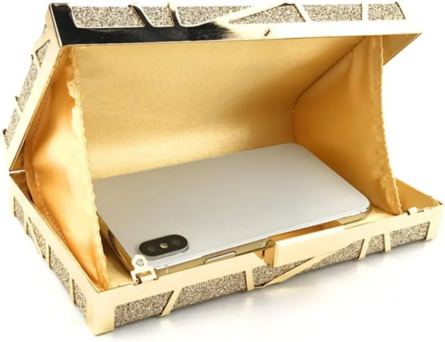 VALICLUD Clutch for Women Evening Handbag Clutch Purse Fashion Clutch Dinner Bag Miss Banquet Bag Metal Chain Bag