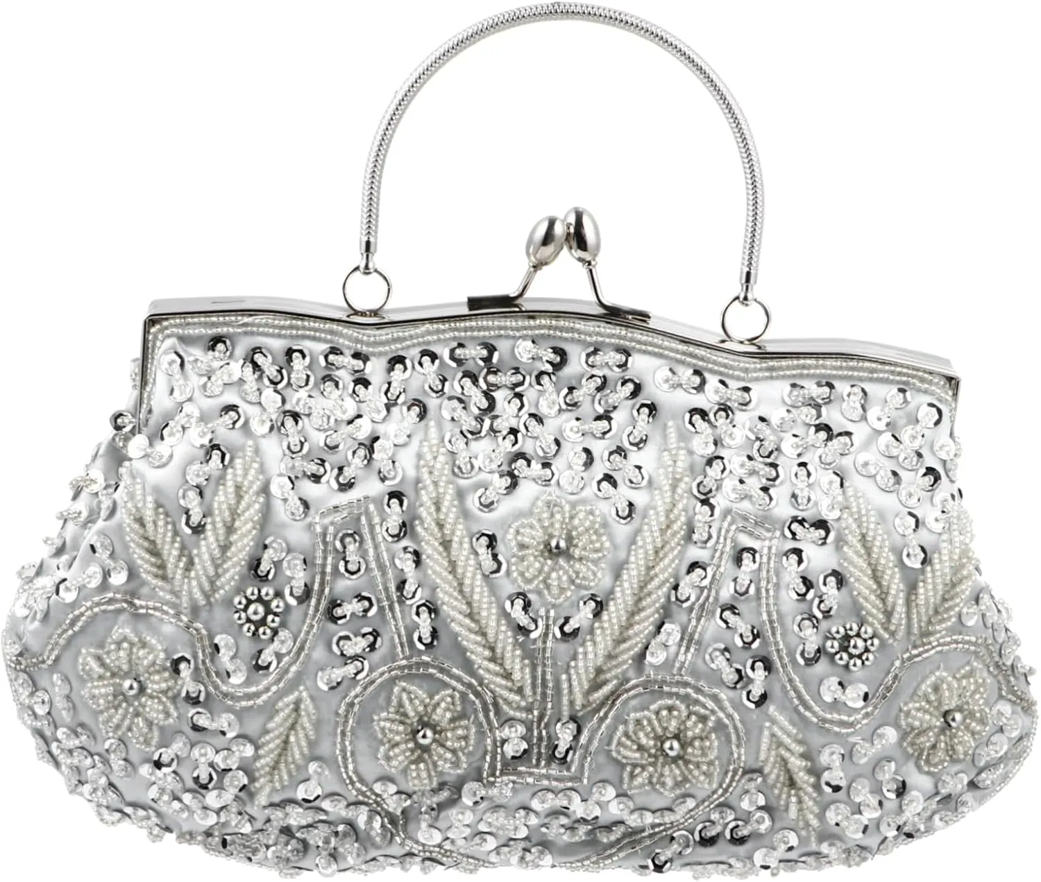 VALICLUD Unique Women's Evening Bag Handmade Embroidered Satchel Purse for Women Clutch Purse Fashionable Embroidery Party Bag for Dinner Parties