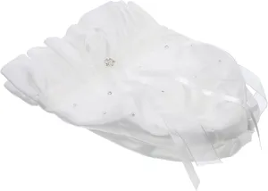 VANZACK Browse Bag Bridesmaid Bridal Dolly Bag Communion Mini Prom White Brides Wedding Shower Guest Women Clutch Draw Purse Girl First Shoulder Ladies Wedding Decorations Pearl White