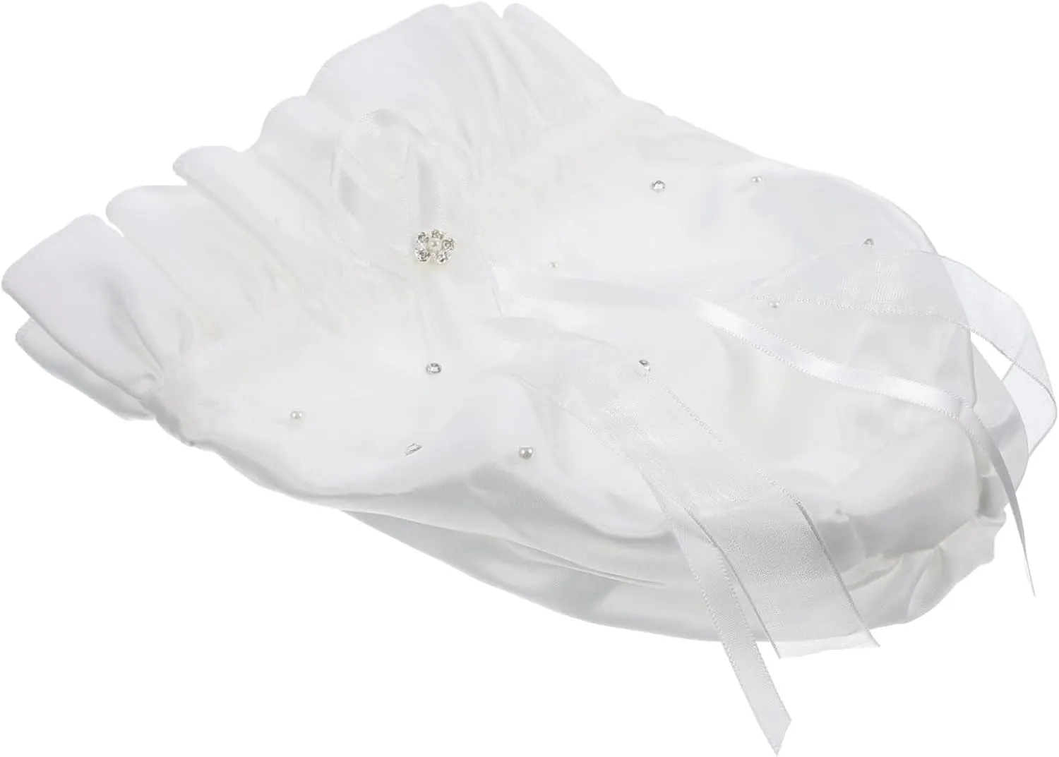 VANZACK Browse Bag Bridesmaid Bridal Dolly Bag Communion Mini Prom White Brides Wedding Shower Guest Women Clutch Draw Purse Girl First Shoulder Ladies Wedding Decorations Pearl White