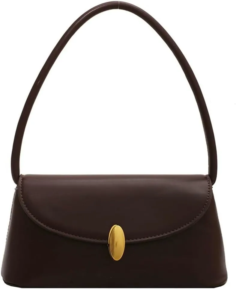 Vintage Shoulder Bags for Women Small Clutch Tote Purses Classic Underarm Bag Trendy PU Leather Handbags Satchel