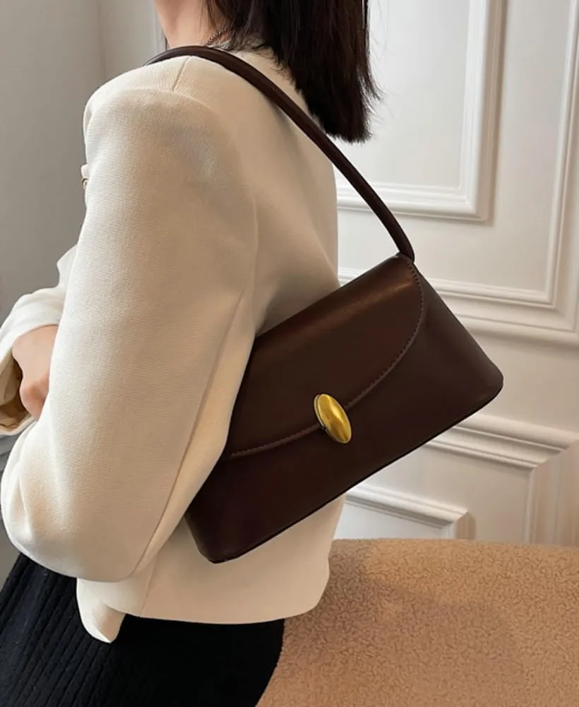 Vintage Shoulder Bags for Women Small Clutch Tote Purses Classic Underarm Bag Trendy PU Leather Handbags Satchel