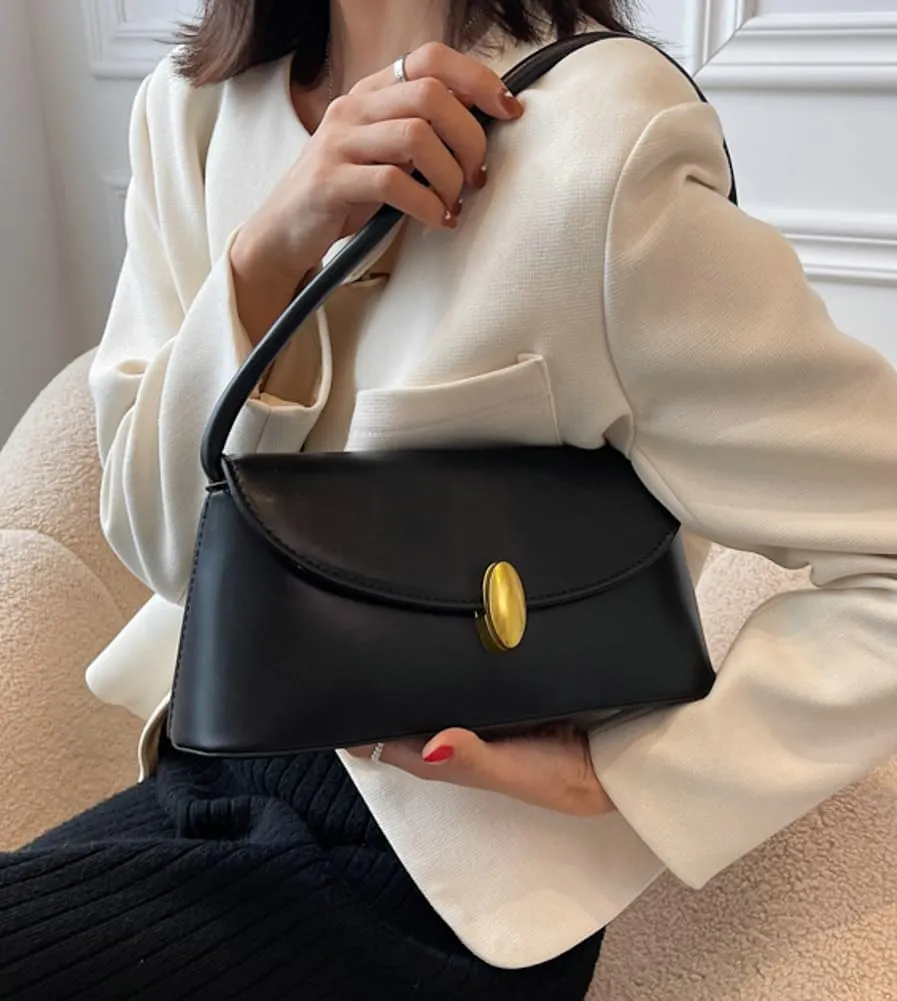 Vintage Shoulder Bags for Women Small Clutch Tote Purses Classic Underarm Bag Trendy PU Leather Handbags Satchel