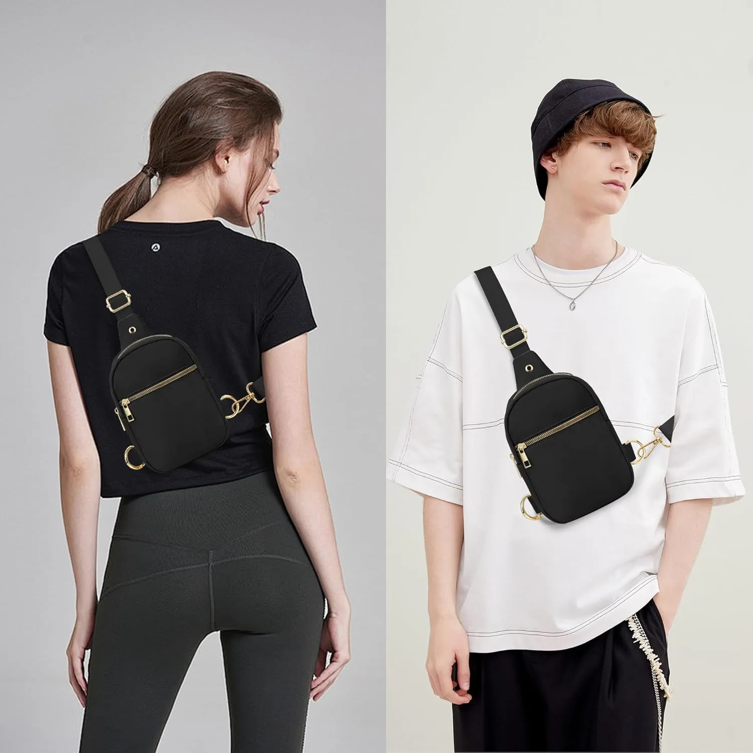 VOROLO Large Sling Bag,Crossbody Bags For Women and Men with Ajustable Strap Trendy Sling Khaki