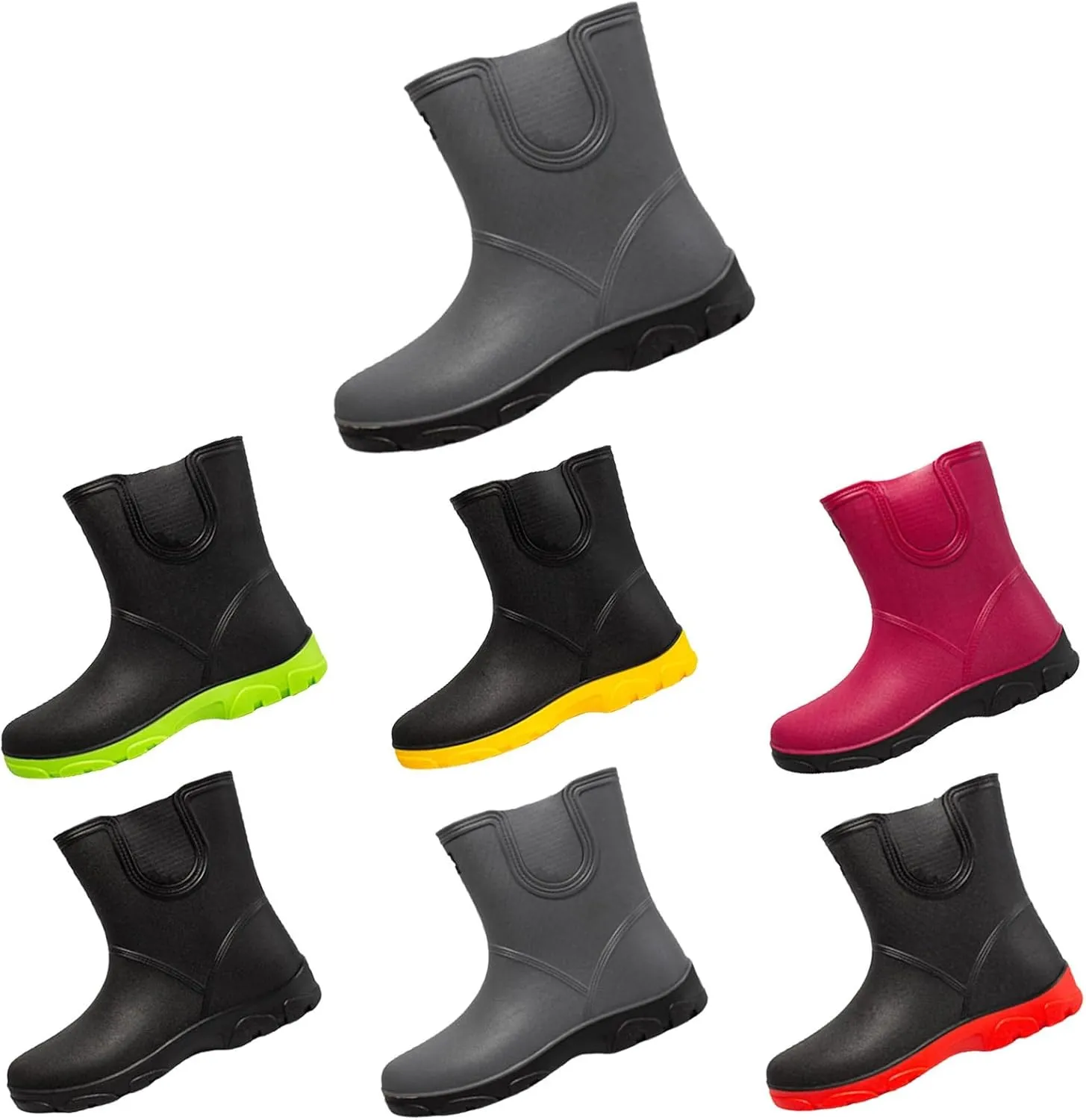 Waterproof Non-Slip Rain Boots for Outdoor Trendy Rain Boots for Women and Men with Anti-Slip Sole