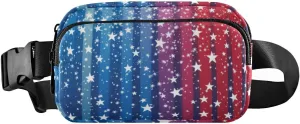 White Stars Modern Cute Waist Bag Fanny Pack for Men Women Multipurpose Cross Body Bag Belt Pack with Adjustable Strap for Travel Shopping Running