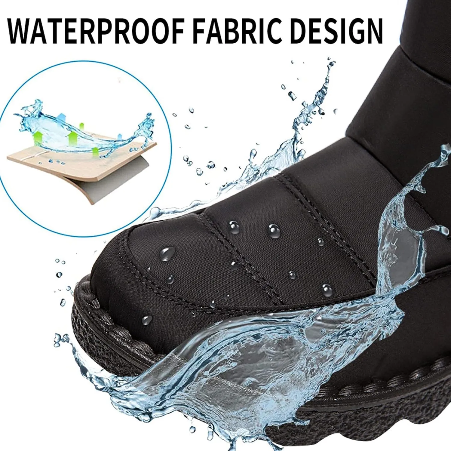 Winter Boots for Teens Waterproof Snow Boots Platform Short Rain Boots Comfortable Lightweight Hiking Boot Work Boots for Men