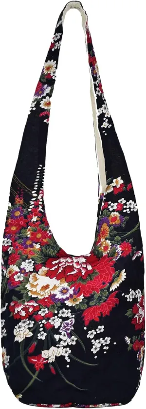 WITERY Women's Sling Crossbody Bags Large Shoulder Shopping Hobo Bag Handbag Top Zip Bags Handmade Messenger Bag Wallet