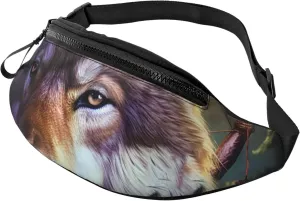 wolves and dream catchers Fanny Pack for Men Women Fashion Waist Packs Travel Crossbody Bag With Adjustable Strap Everywhere Belt Bag Waterproof Chest Bags Cycling Bum Bag Wallet