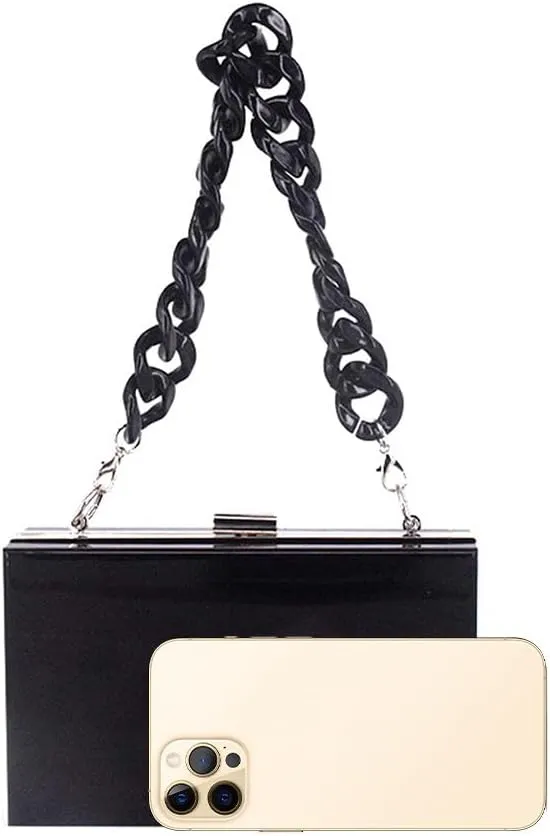 Women Acrylic Clutch Purse Clear Evening Shoulder Bag Unique Acrylic Clutch Purse for Wedding Cocktail Party Prom