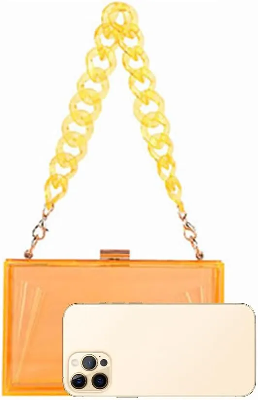 Women Acrylic Clutch Purse Clear Evening Shoulder Bag Unique Acrylic Clutch Purse for Wedding Cocktail Party Prom