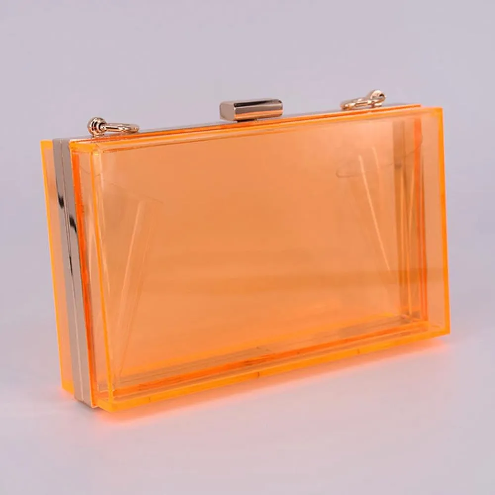 Women Acrylic Clutch Purse Clear Evening Shoulder Bag Unique Acrylic Clutch Purse for Wedding Cocktail Party Prom