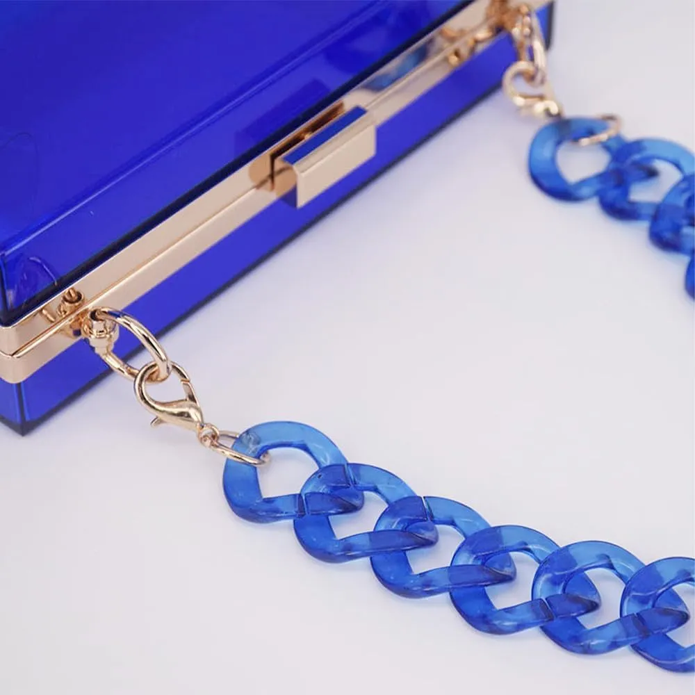 Women Acrylic Clutch Purse Clear Evening Shoulder Bag Unique Acrylic Clutch Purse for Wedding Cocktail Party Prom